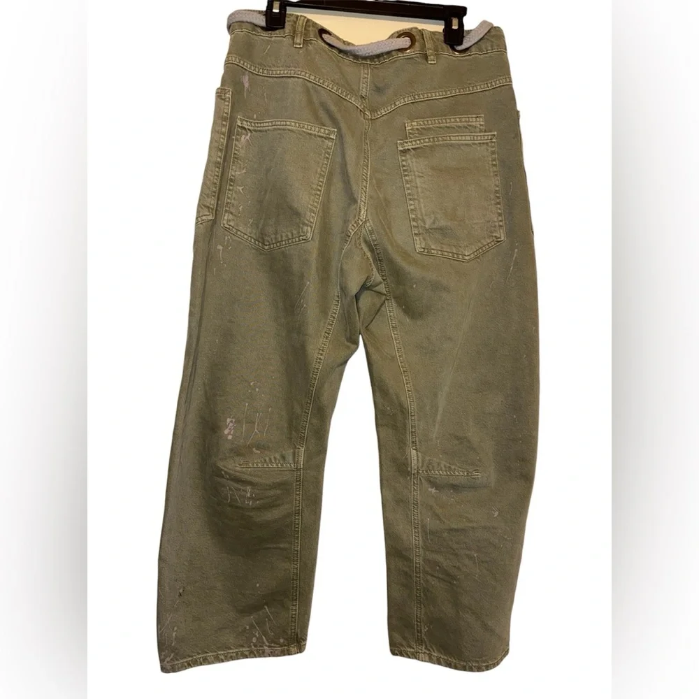 We The Free Moxie Pull-On Barrel Jeans in Army Sz 29 short - Picture 10 of 11